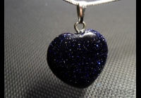 Privjesak - blue sandstone srce